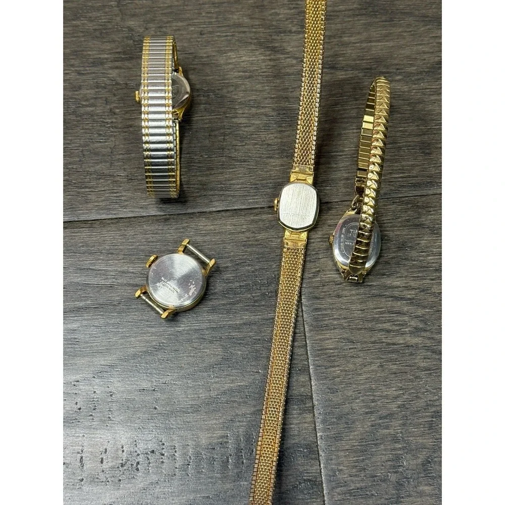 Vintage Lot Of 4 Times Watches Womens For Repair or Parts